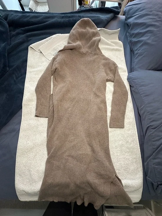 HALARA Hooded Long Sleeve Longline Cardigan w/ Pockets - Picture 7 of 11